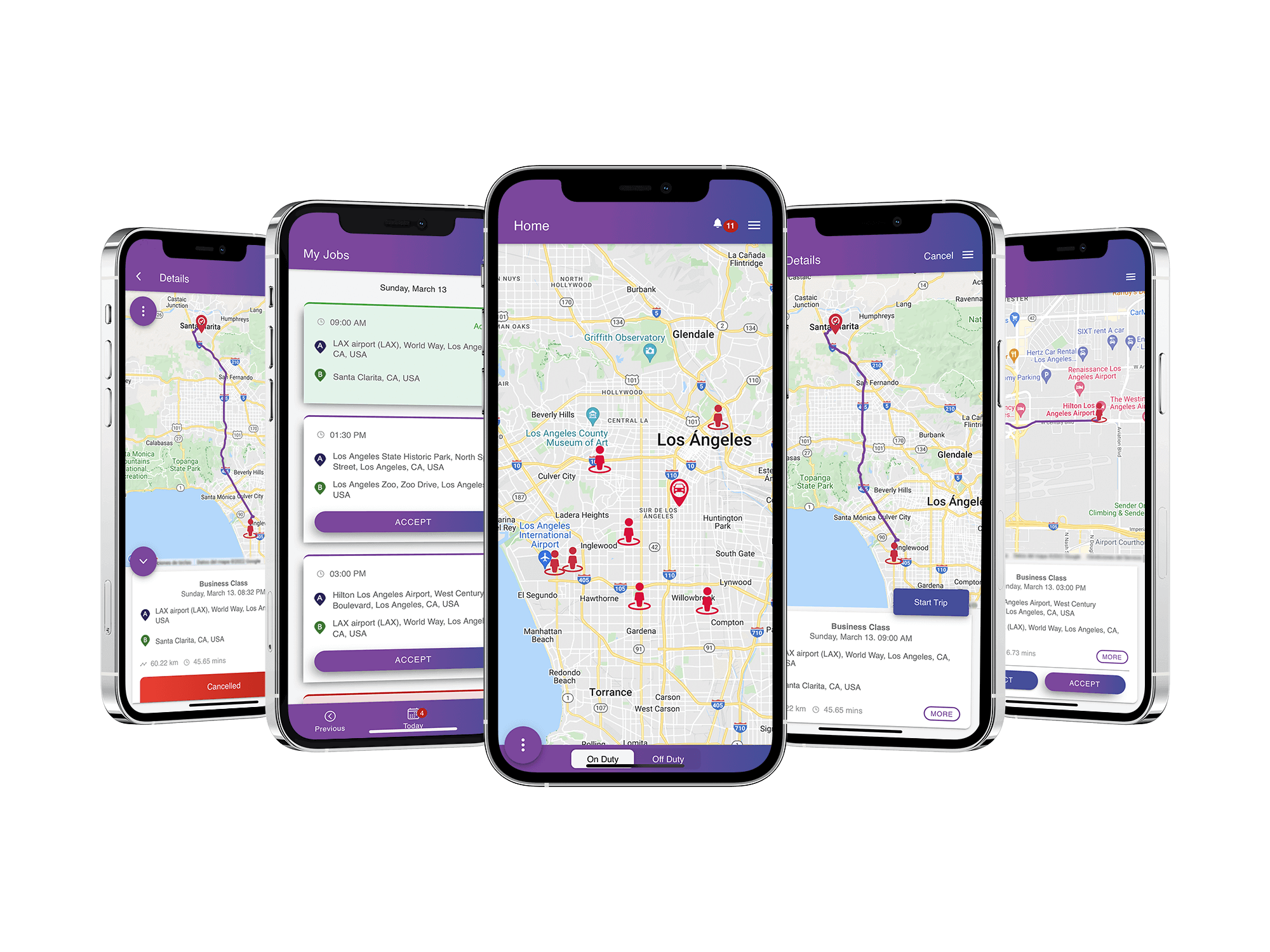 RhomTrip Driver app - iOS and Android mobile solution for ground transportation